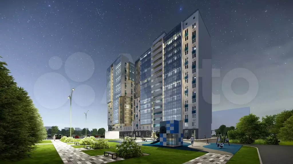 Квартира-студия, 47 м, 2/15 эт. - Фото 0