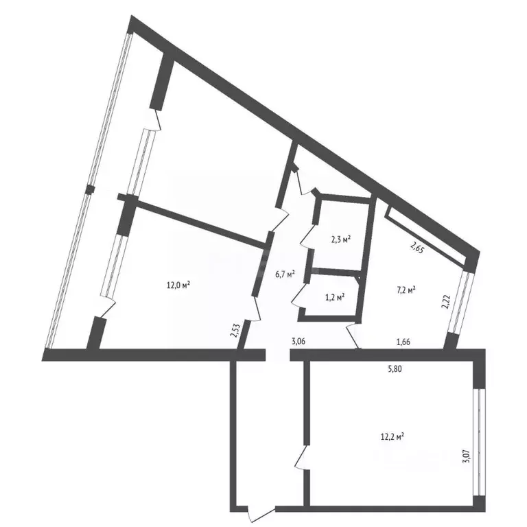 3-к кв. Башкортостан, Уфа ул. Авроры, 7/1Б (61.0 м) - Фото 1
