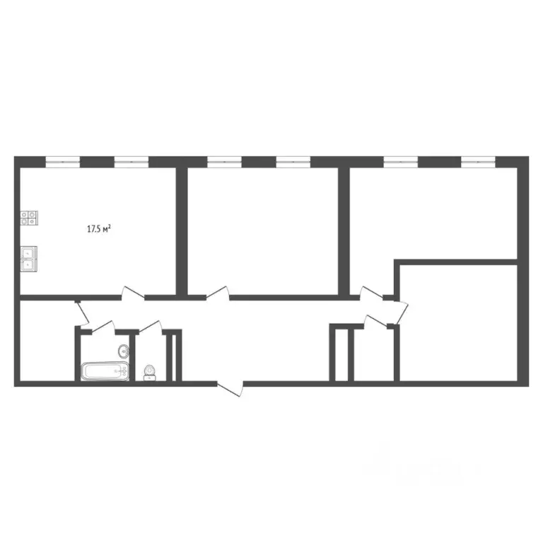 3-к кв. Тюменская область, Тюмень ул. Республики, 204к14 (66.8 м) - Фото 2