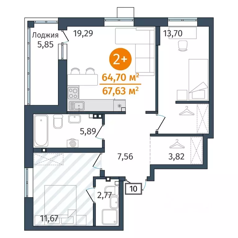 2-к кв. Тюменская область, Тюменский муниципальный округ, д. Дударева ... - Фото 1
