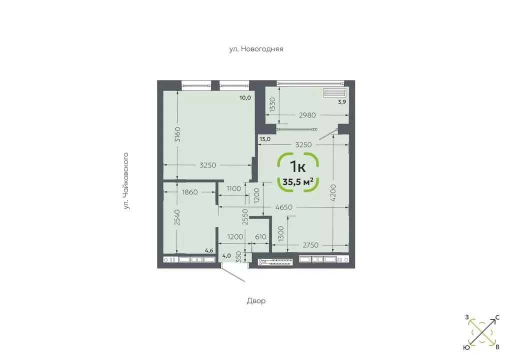 1-комнатная квартира: Тюмень, Сосьвинская улица, 33к1 (35.5 м) - Фото 1