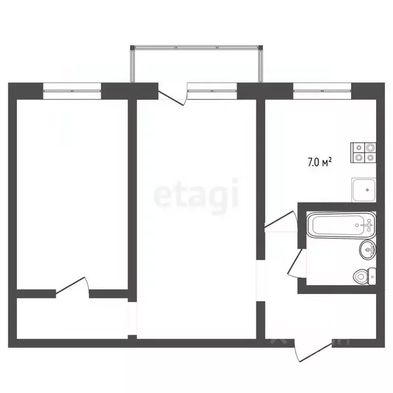 2-к кв. Московская область, Серпухов Российская ул., 14 (43.8 м) - Фото 2