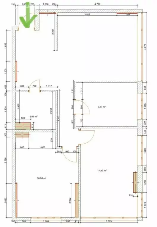 3-комнатная квартира: Ставрополь, Апанасенковская улица, 12/1к1 (80 м) - Фото 1