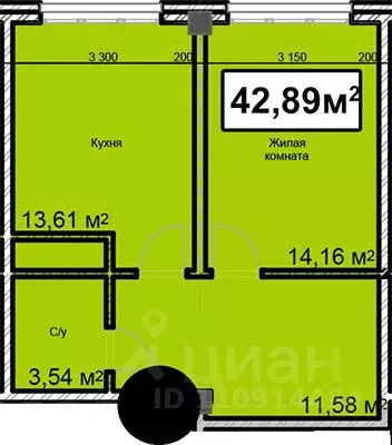 1-к кв. Ставропольский край, Ессентуки ул. Благодатная, 28 (42.89 м) - Фото 0