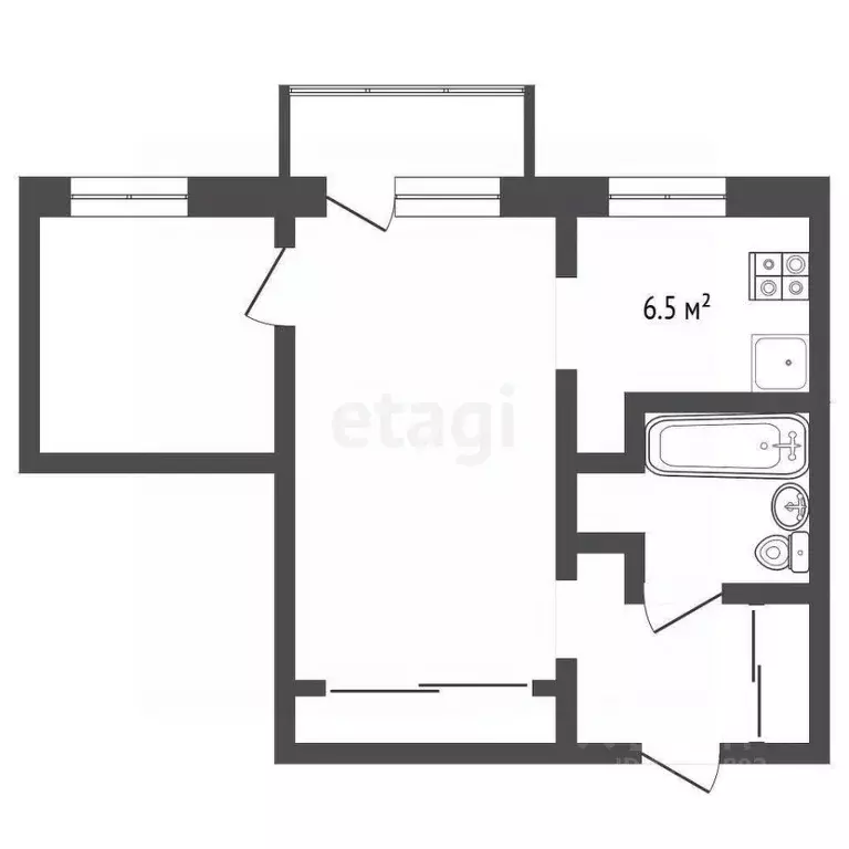 2-к кв. Вологодская область, Вологда Петрозаводская ул., 26 (43.5 м) - Фото 0