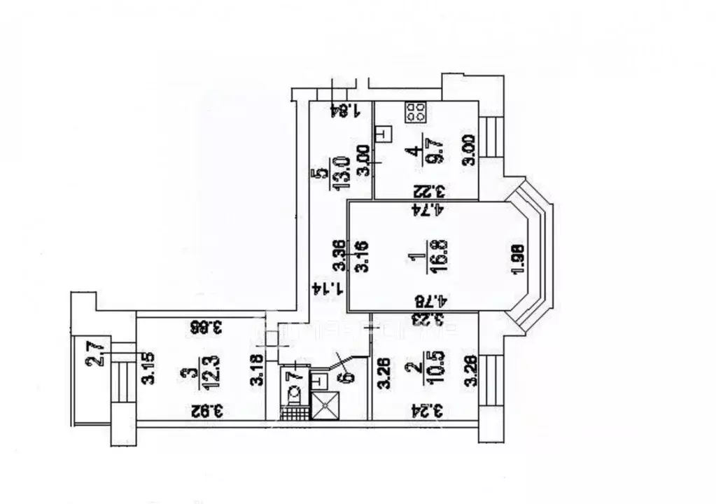 3-к кв. Санкт-Петербург Ленинский просп., 91 (66.3 м) - Фото 1