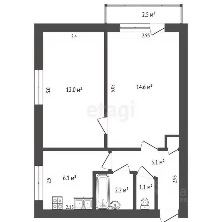 2-к кв. Хабаровский край, Комсомольск-на-Амуре пос. Таежный, ул. ... - Фото 2
