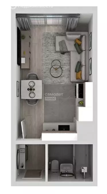 Квартира-студия: Липецк, улица Перова, 2Д (26.56 м) - Фото 2