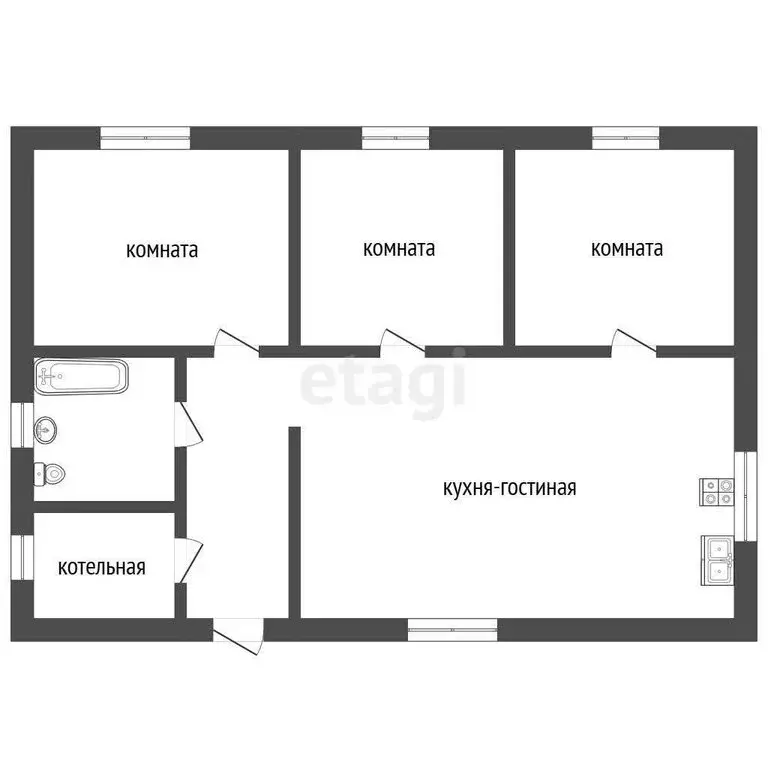 Дом в Заводоуковск, улица Адмирала Ушакова (101 м) - Фото 1