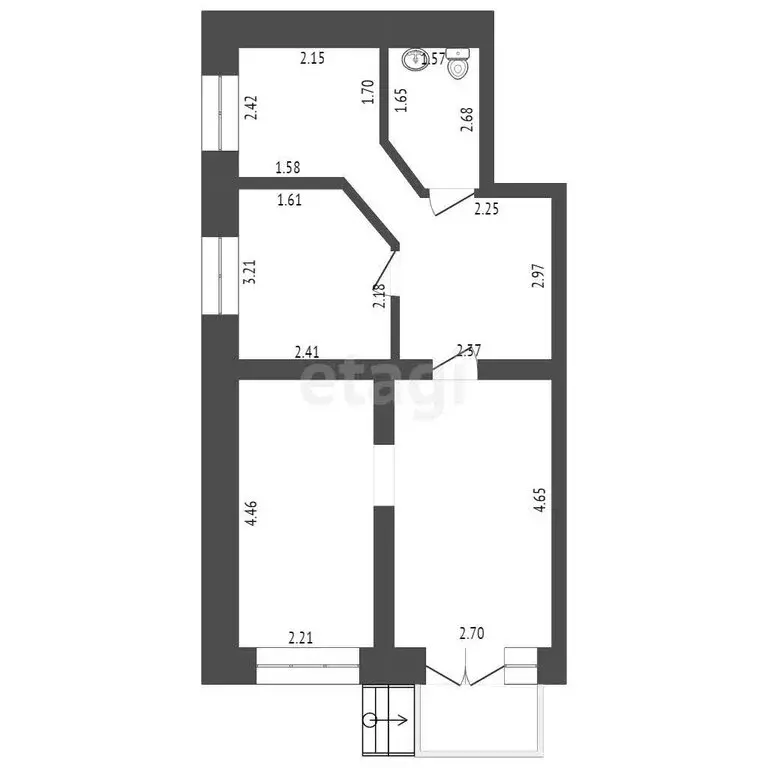 Офис (47.5 м) - Фото 1