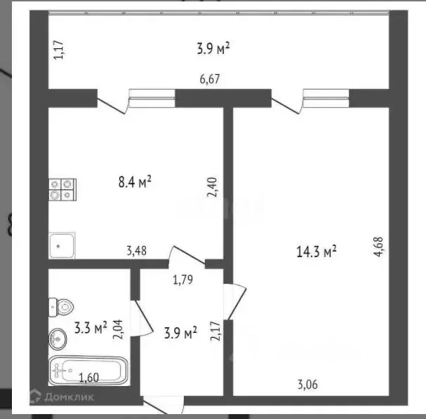 1-к кв. Марий Эл, Волжский муниципальный округ, пос. Кичиер ул. ... - Фото 2