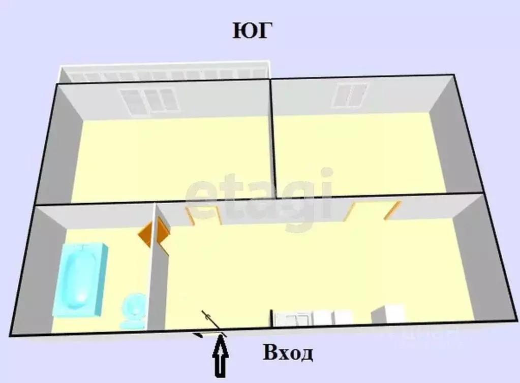 1-к кв. Сахалинская область, Южно-Сахалинск Комсомольская ул., 373А ... - Фото 0