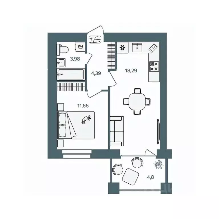 1-к кв. Ярославская область, Ярославль пос. Павловский, Волга-Лайф ... - Фото 1