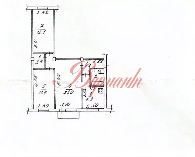 3-к кв. Архангельская область, Северодвинск ул. Торцева, 63 (58.9 м) - Фото 1