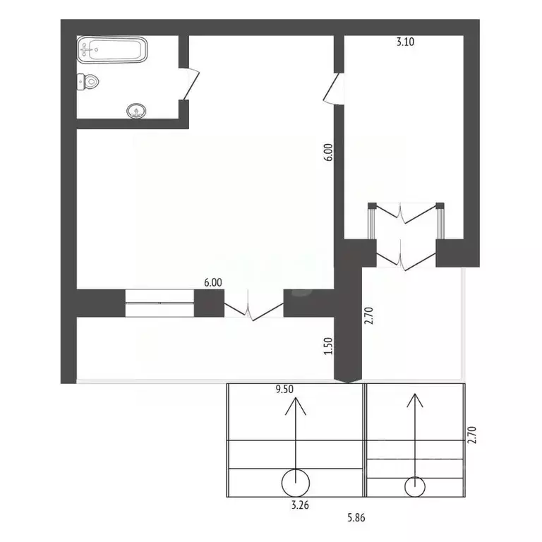 Торговая площадь в Тюменская область, Тюмень ул. Прокопия Артамонова, ... - Фото 2