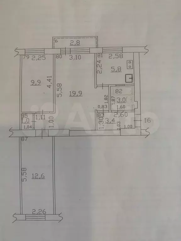 3-к. квартира, 60 м, 5/5 эт. - Фото 0