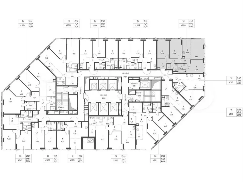 3-к. квартира, 81,4 м, 24/47 эт. - Фото 0