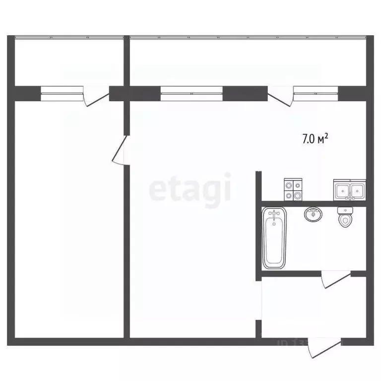 2-к кв. Томская область, Томский район, д. Кисловка, Левобережный мкр ... - Фото 2