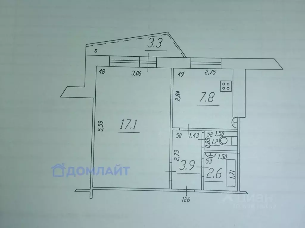 1-к кв. Самарская область, Самара пос. Мехзавод, 16-й кв-л, 4 (32.6 м) - Фото 2