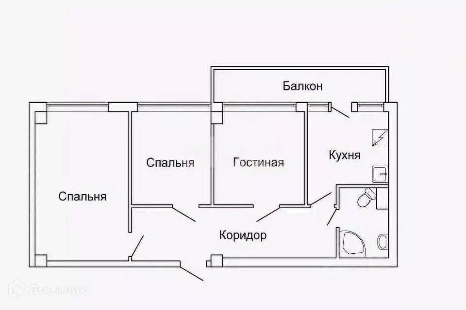 3-к кв. Тульская область, Киреевск Брусяновский мкр, 4 (53.9 м) - Фото 2