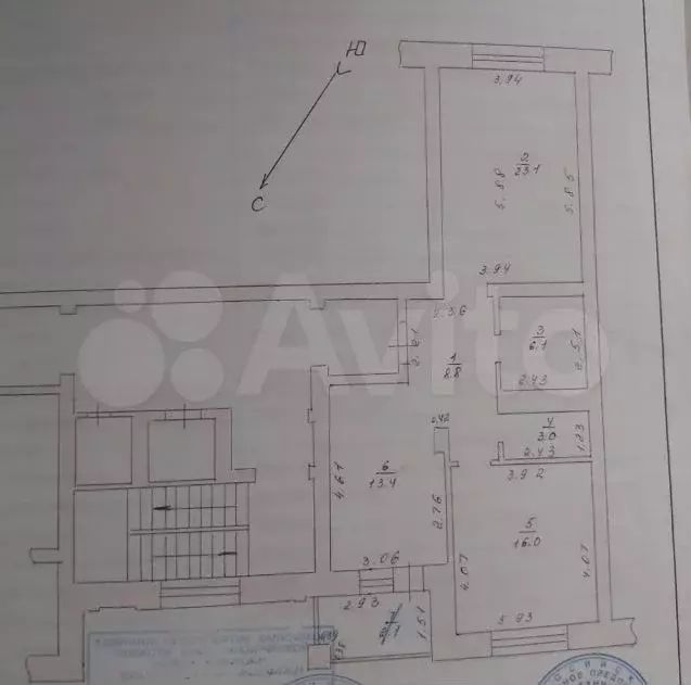 2-к. квартира, 71 м, 2/6 эт. - Фото 0