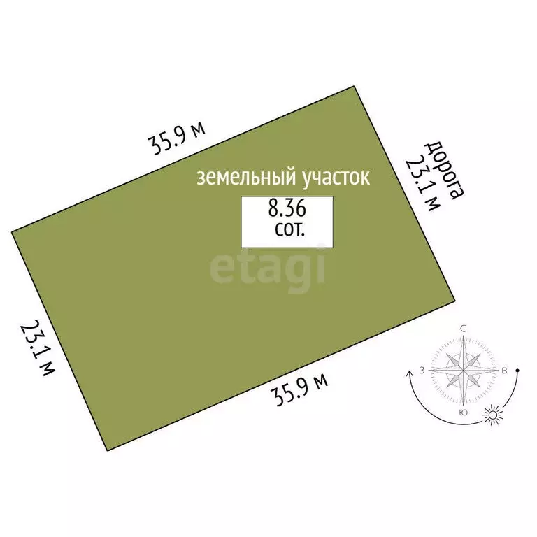 Участок в село Сущёво, Сущёвская улица (8.4 м) - Фото 1