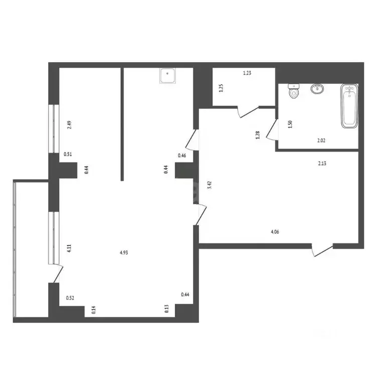 1-к кв. Красноярский край, Красноярск ул. Алексеева, 43 (48.0 м) - Фото 2