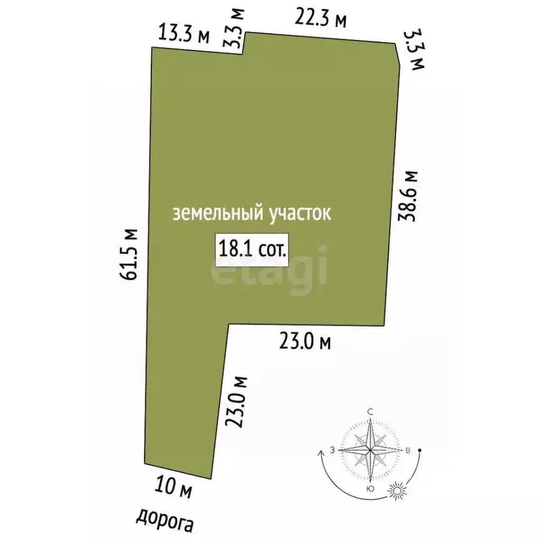Участок в Свердловская область, Сысерть Красноармейская ул., 3 (18.1 ... - Фото 2