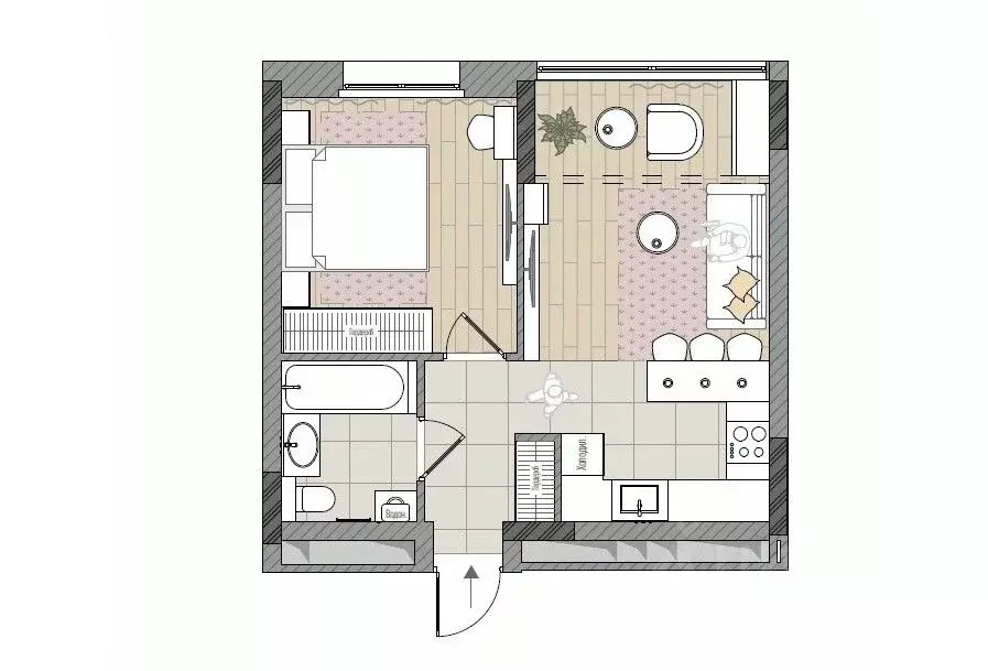 2-к кв. Кировская область, Киров Мелькомбинатовский проезд, 3 (42.2 м) - Фото 1