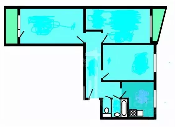 3-к кв. Москва Сумской проезд, 2К1 (65.0 м) - Фото 2