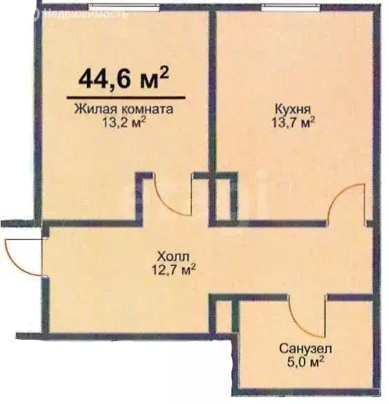 1-комнатная квартира: Богородское сельское поселение, деревня Куюки, ... - Фото 1