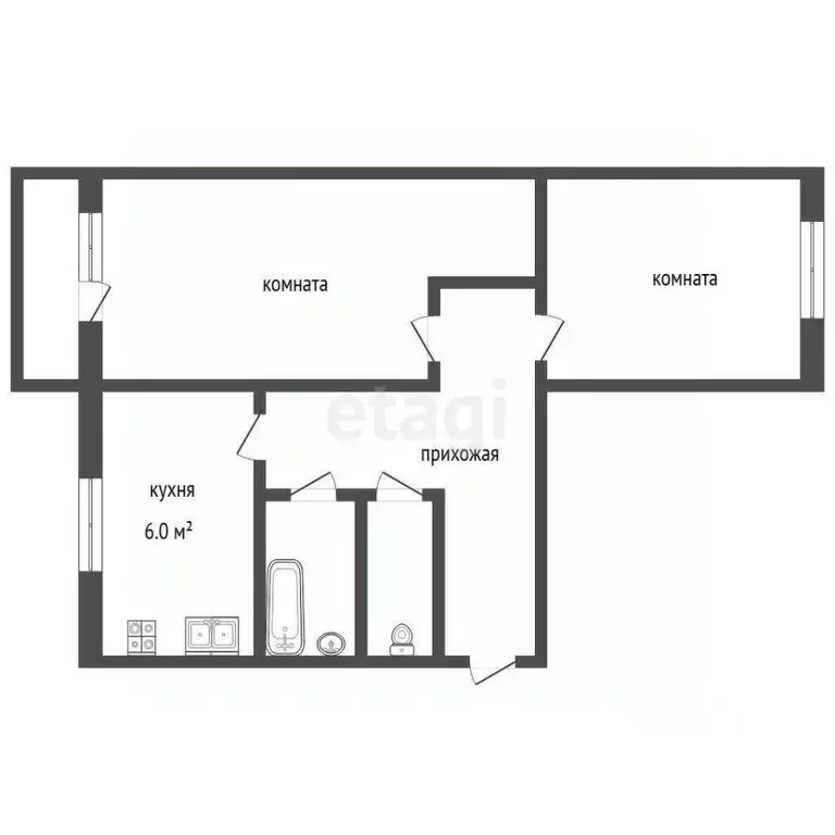 2-к кв. Владимирская область, Ковров Моховая ул., 1/3 (46.9 м) - Фото 2