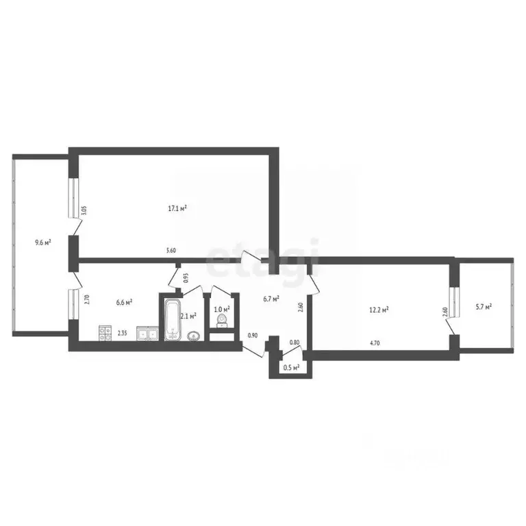 2-к кв. Крым, Ялта ул. Халтурина, 35 (52.0 м) - Фото 2