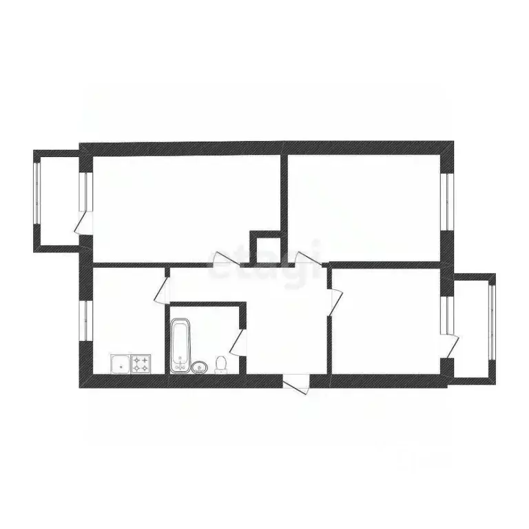 3-к кв. Костромская область, Кострома Никитская ул., 90 (57.4 м) - Фото 1