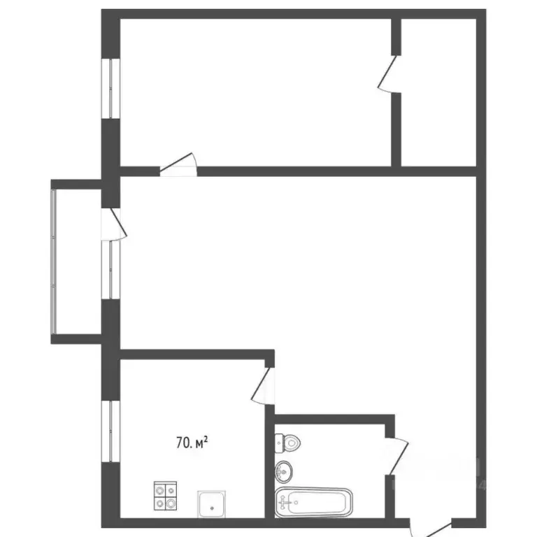 2-к кв. Тюменская область, Тюмень ул. Мельникайте, 103 (42.0 м) - Фото 2