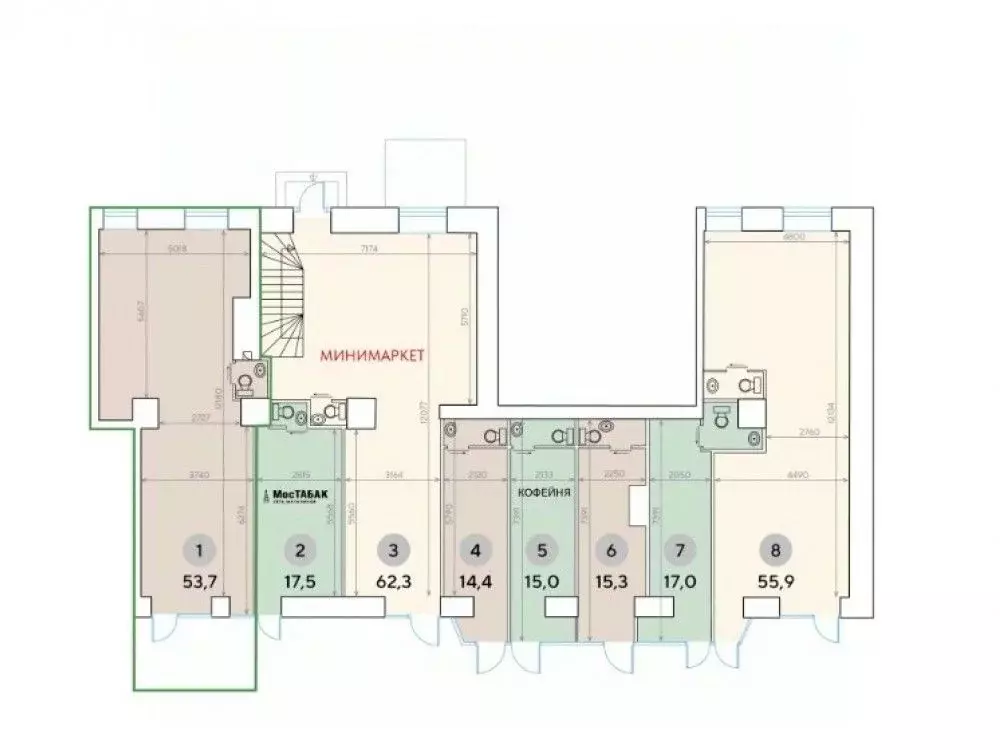 Торговая площадь в Москва Ленинградский просп., 33К3 (54 м) - Фото 2