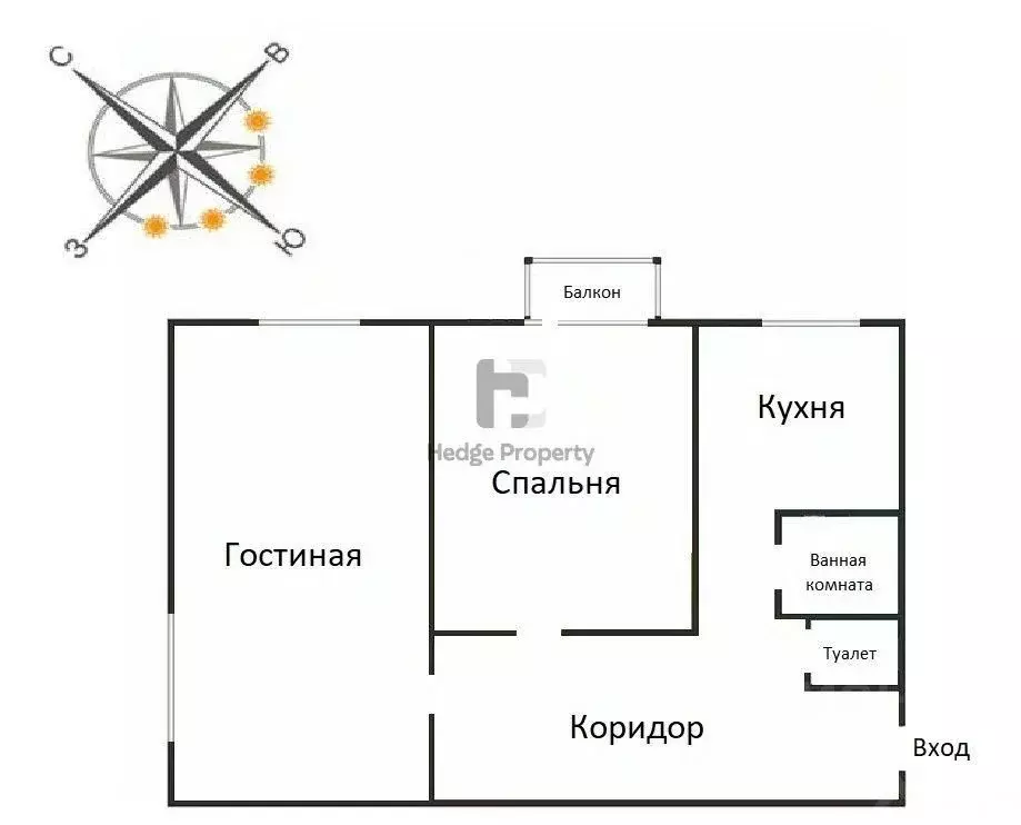 2-к кв. Москва ул. Касаткина, 20 (52.0 м) - Фото 2