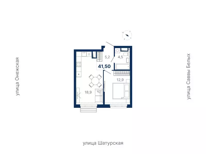 1-комнатная квартира: Екатеринбург, жилой район Южный, жилая ... - Фото 0