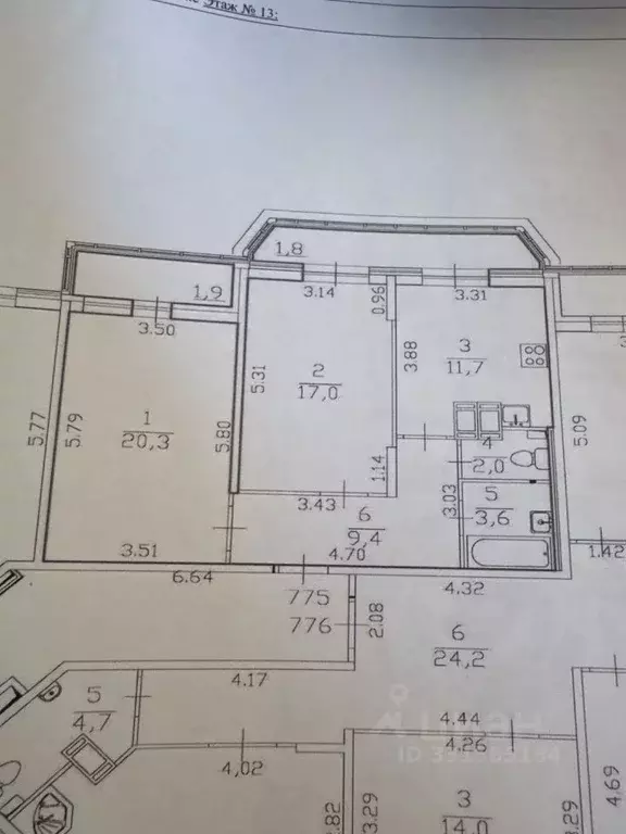 2-к кв. Санкт-Петербург Заставская ул., 46к1 (67.0 м) - Фото 1