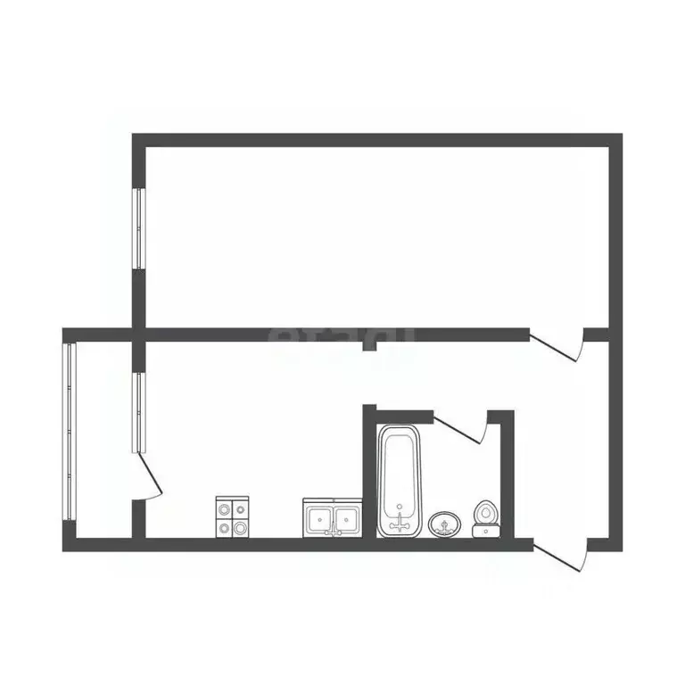 1-к кв. Кемеровская область, Киселевск ул. Чумова, 3 (38.2 м) - Фото 2