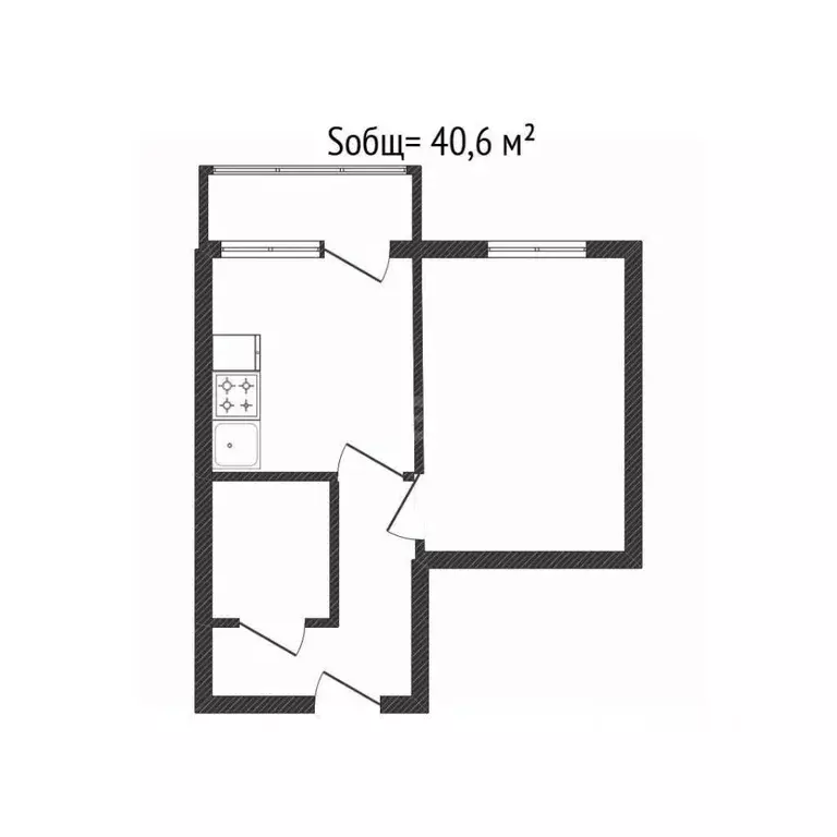 1-к кв. Брянская область, Брянск ул. Братьев Ткачевых, 15к1 (46.0 м) - Фото 2