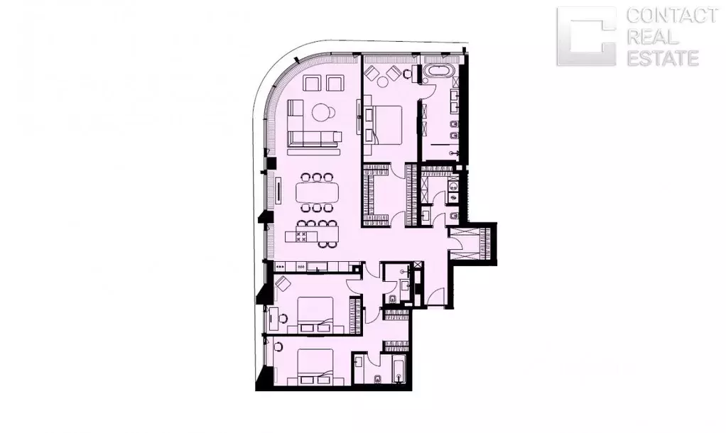 4-к кв. Москва ул. Братьев Фонченко, 1к2 (179.1 м) - Фото 2