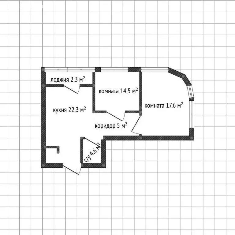 2-комнатная квартира: Майкоп, улица Гагарина, 1 (70.6 м) - Фото 1