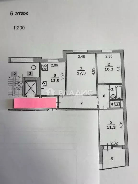3-к кв. Белгородская область, Белгород Славянская ул., 9 (65.4 м) - Фото 1