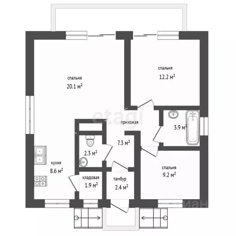 Дом в Мордовия, пос. Ромоданово  (90 м) - Фото 2