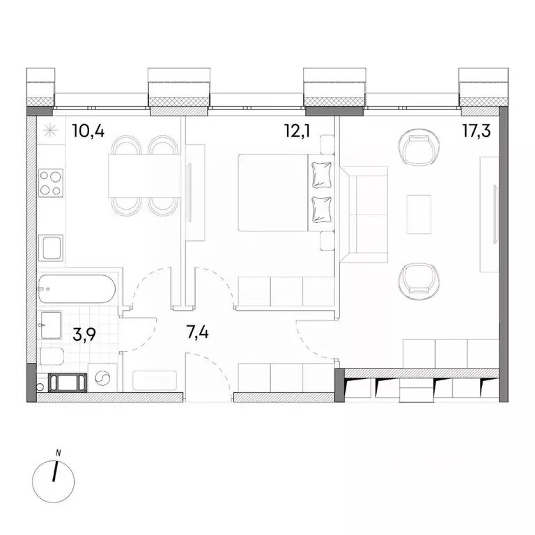 2-к кв. Москва, Москва, Зеленоград ул. Александровка, 6 (51.1 м) - Фото 0