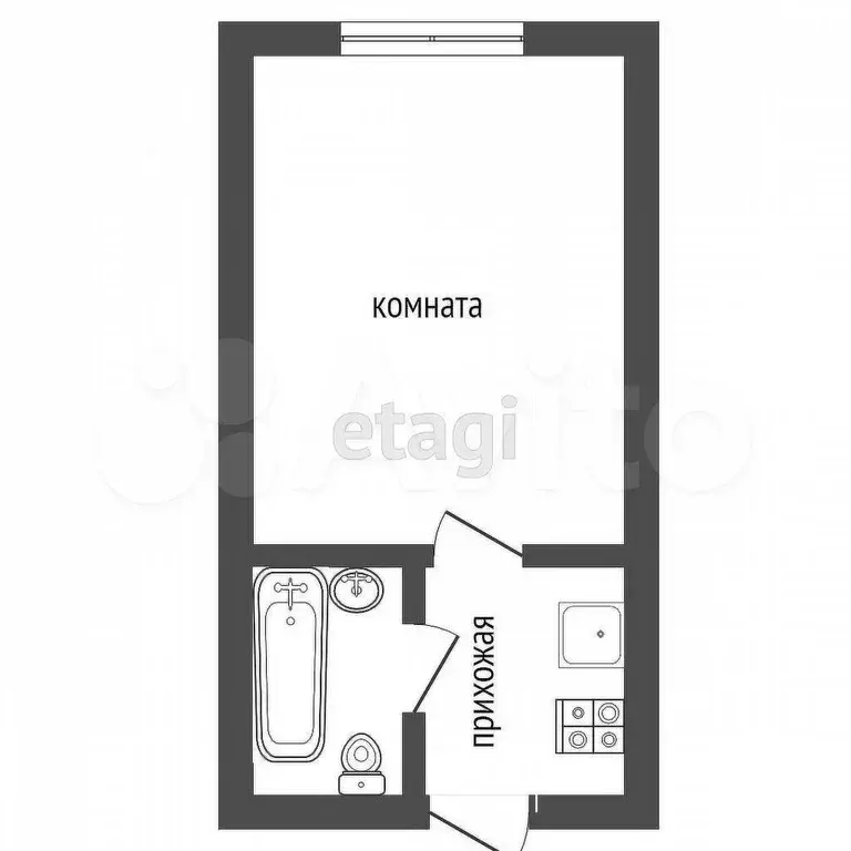 Квартира-студия, 28,6 м, 13/17 эт. - Фото 0