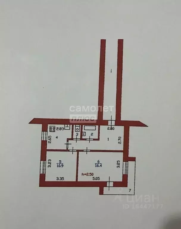 2-к кв. Пензенская область, Пенза ул. Воронова, 6 (49.1 м) - Фото 2