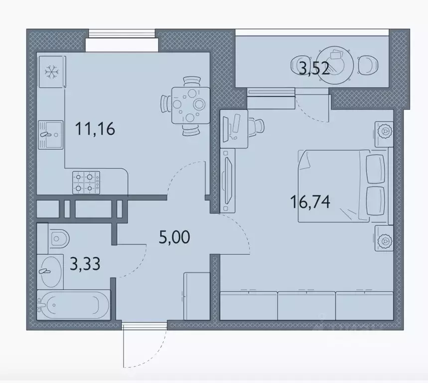 1-к кв. Брянская область, Брянск просп. Станке Димитрова, 67к7 (37.3 ... - Фото 1