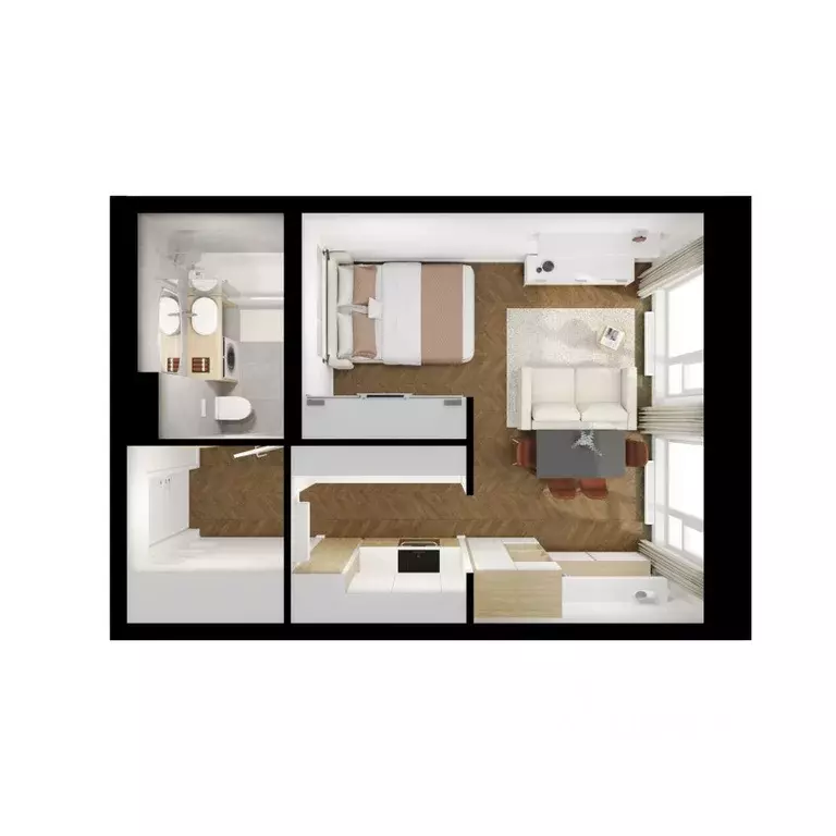 1-к кв. Бурятия, Улан-Удэ ул. Шмидта, 37А (33.05 м) - Фото 2